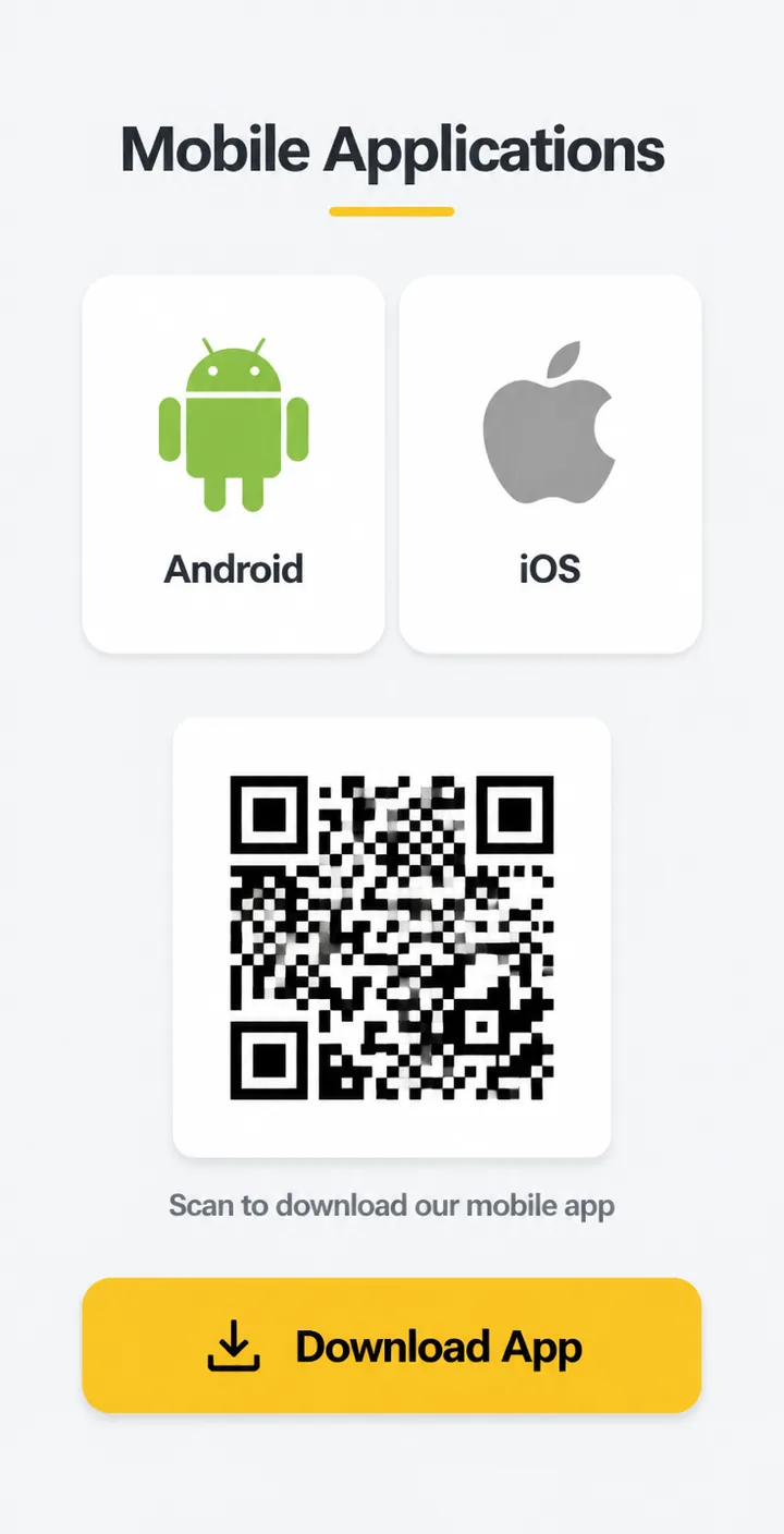 Mobile applications section with the Android button to download the Melbet APK